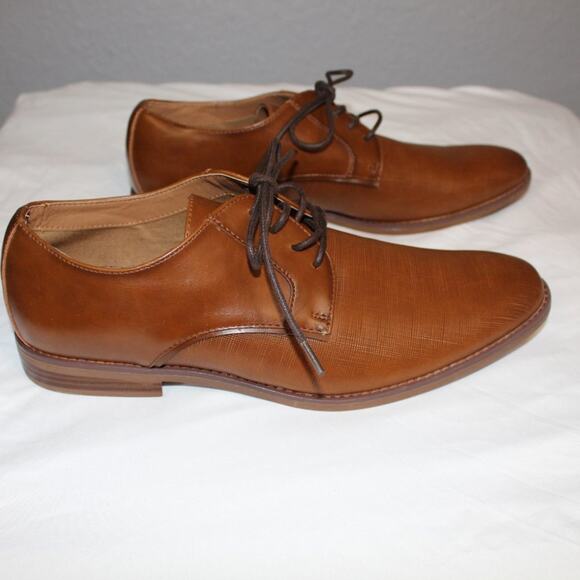 Parker & Sky Men's Brown Faux Leather Lace Up Oxfords Sz 11M - Picture 6 of 11